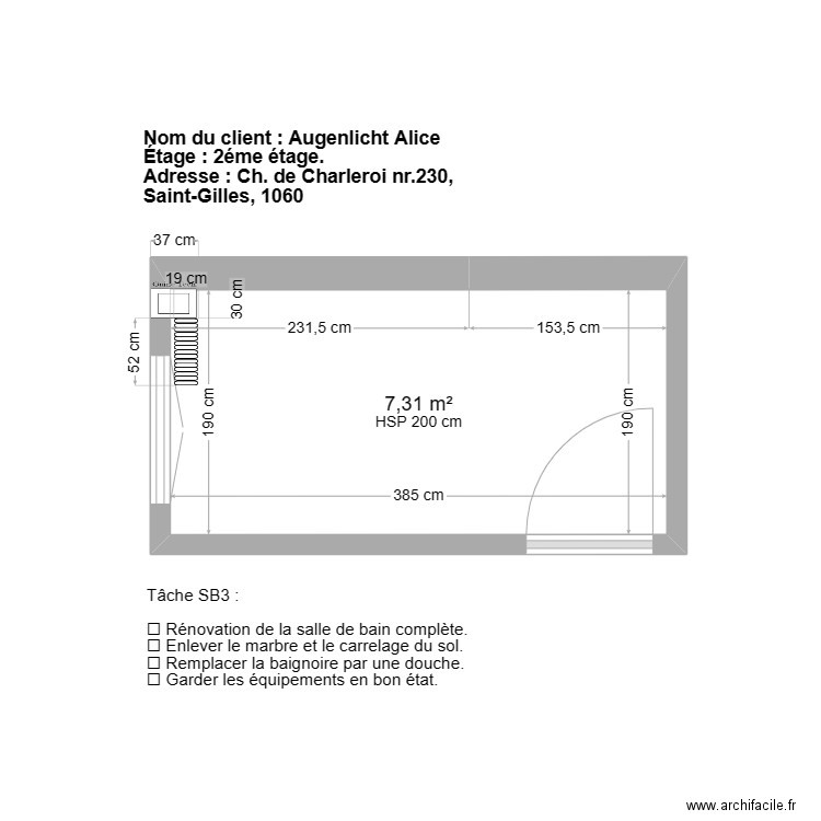 2éme étage - S02824. Plan de 0 pièce et 0 m2
