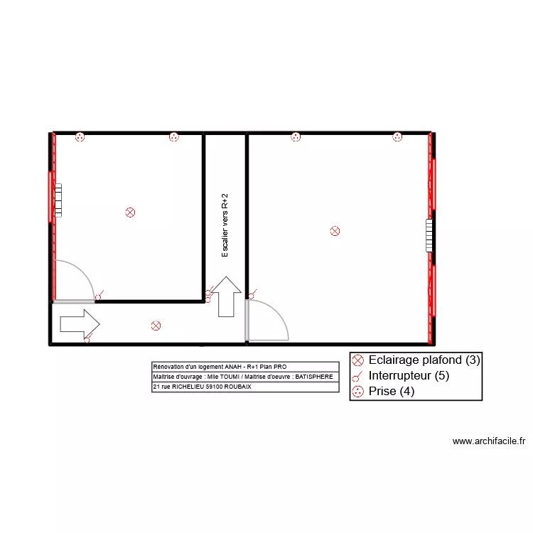 PLAN PRO R+1 TOUMI. Plan de 