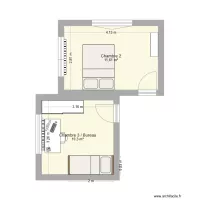 Chambre 2 et 3/bureau