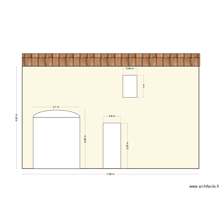facade EST grange peujard. Plan de 0 pièce et 0 m2