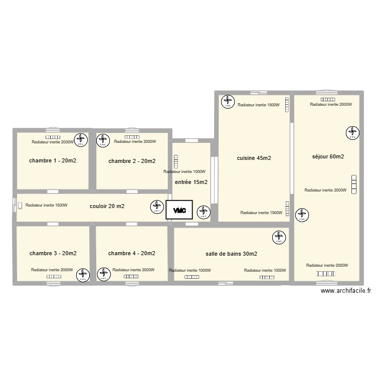 chef oeuvre troussier. Plan de 9 pièces et 252 m2