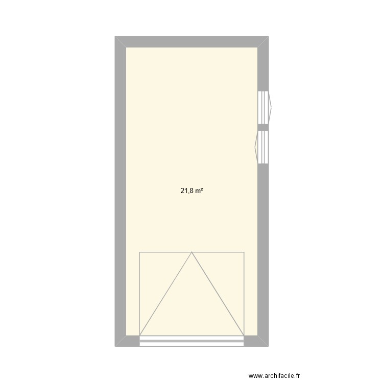Plan Kersaint. Plan de 1 pièce et 22 m2