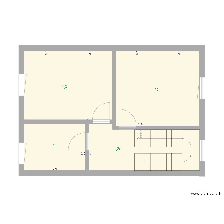Arlon 1er. Plan de 4 pièces et 43 m2