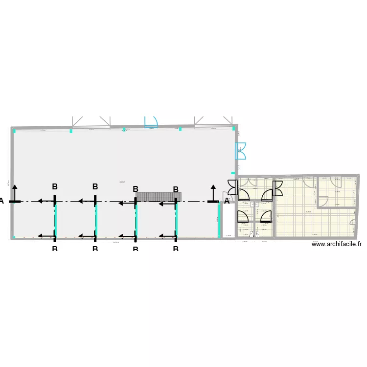 plan SDMC existant. Plan de 8  et 393 m²