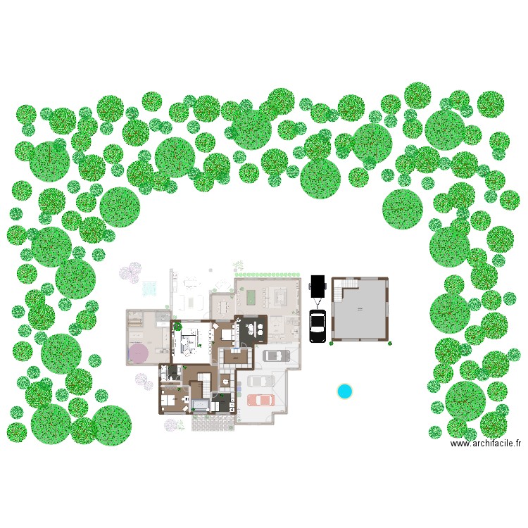 Maison de rêve 5 V1. Plan de 36 pièces et 641 m2