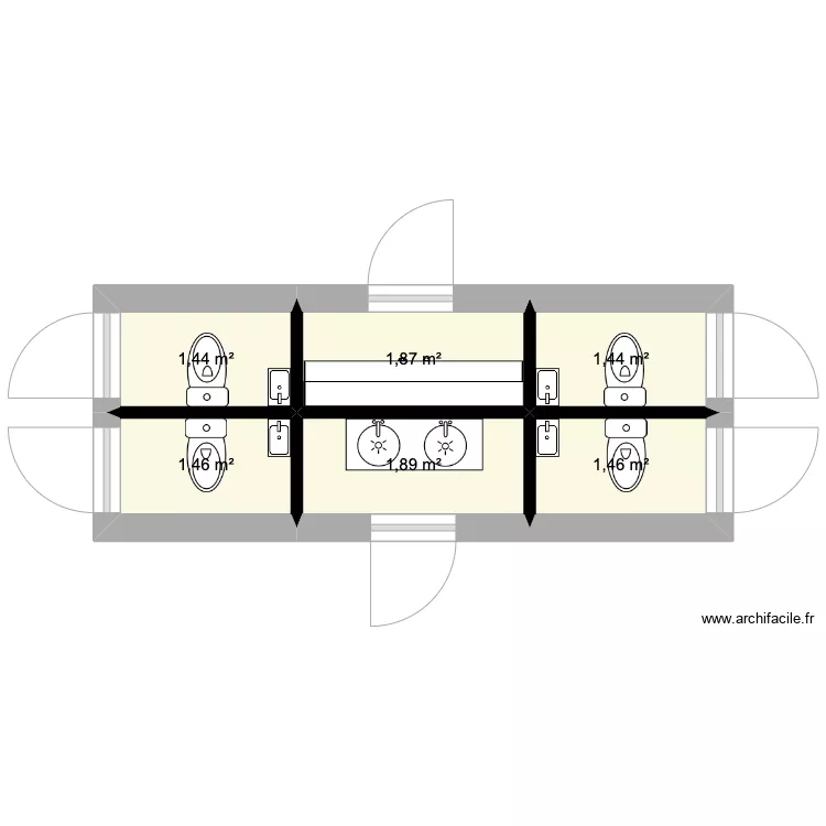 toilet container option2. Plan de 