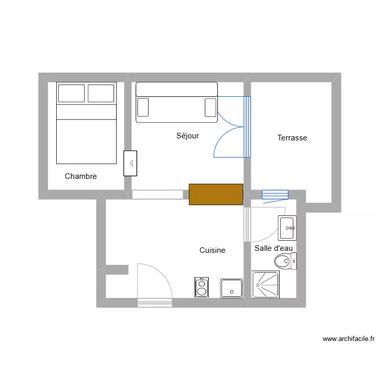 appartement mav&egrave;riza. Plan de 