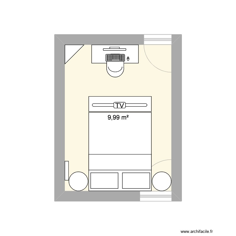 Chambre 3. Plan de 0 pièce et 0 m2