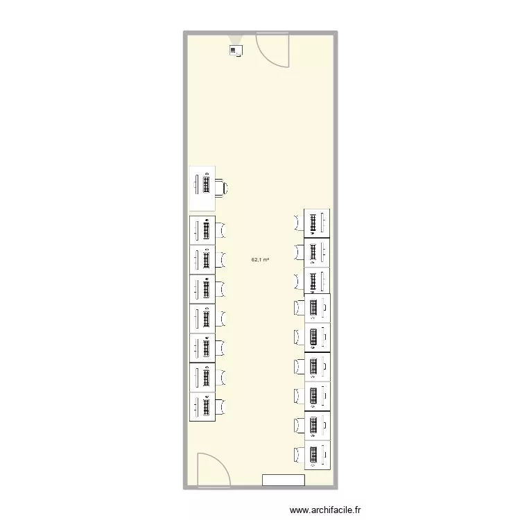 111. Plan de 1  et 62 m²
