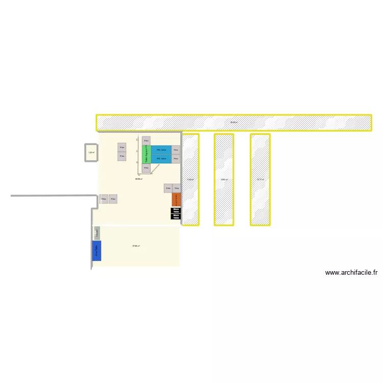 induction. Plan de 7  et 159 m²