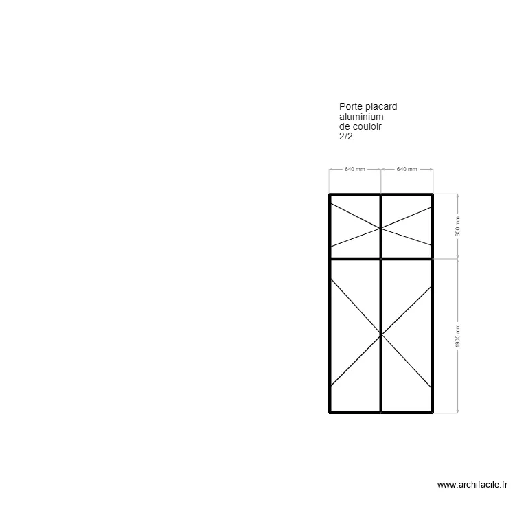 placard de couloir 2/2. Plan de 