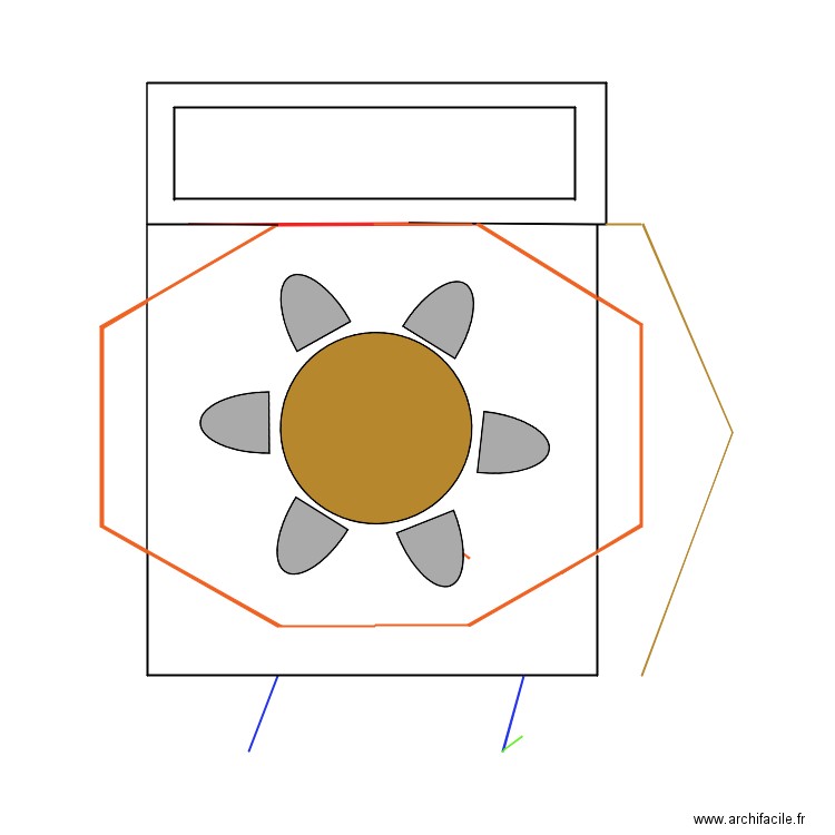Plan du kiosque. Plan de 0 pièce et 0 m2
