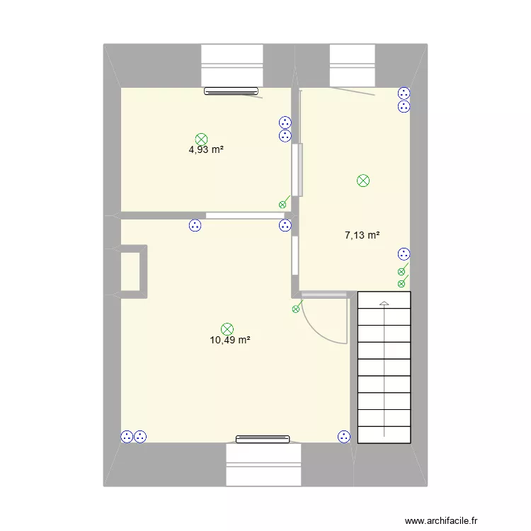 maison etage. Plan de 