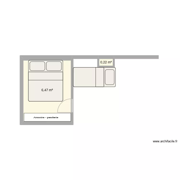 Alliet. Plan de 2  et 7 m²