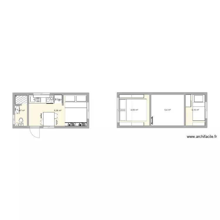 Tiny house . Plan de 