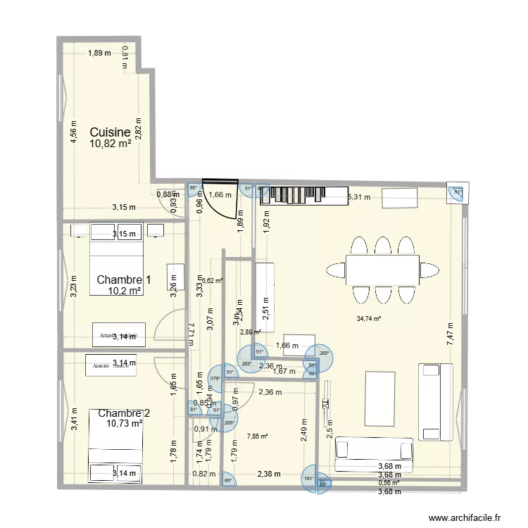 2026 Le florian new meubles 2. Plan de 8  et 84 m²