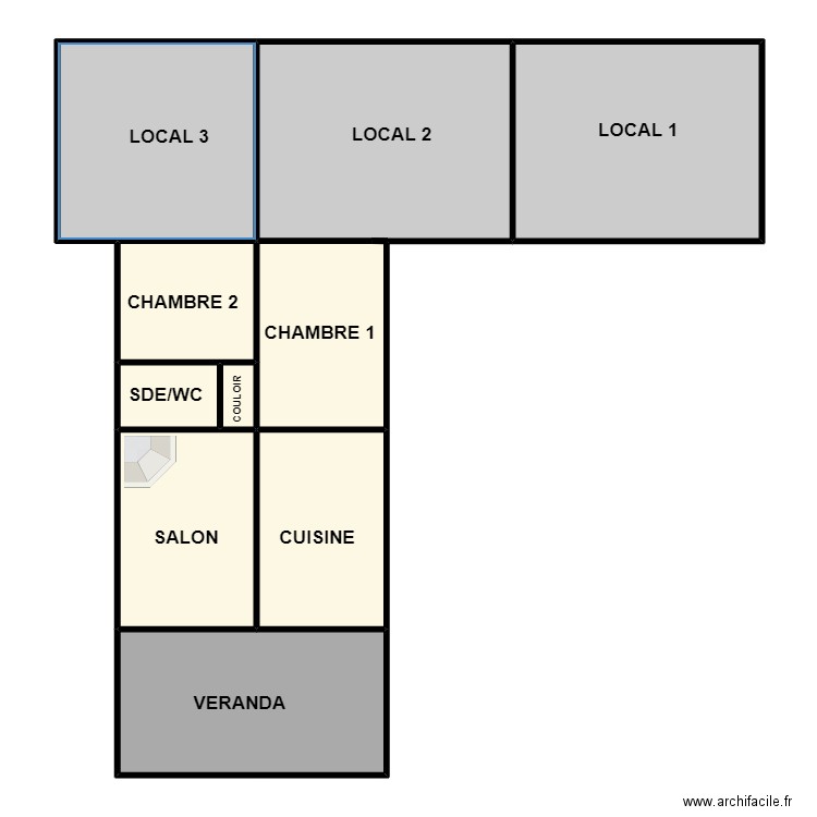 robard batiment. Plan de 10 pièces et 157 m2
