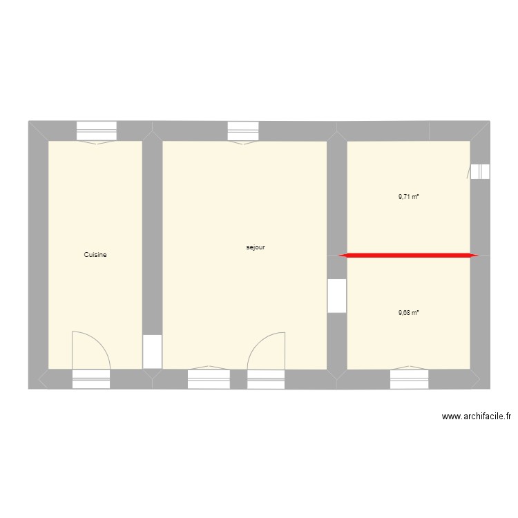mesure etage. Plan de 0 pièce et 0 m2