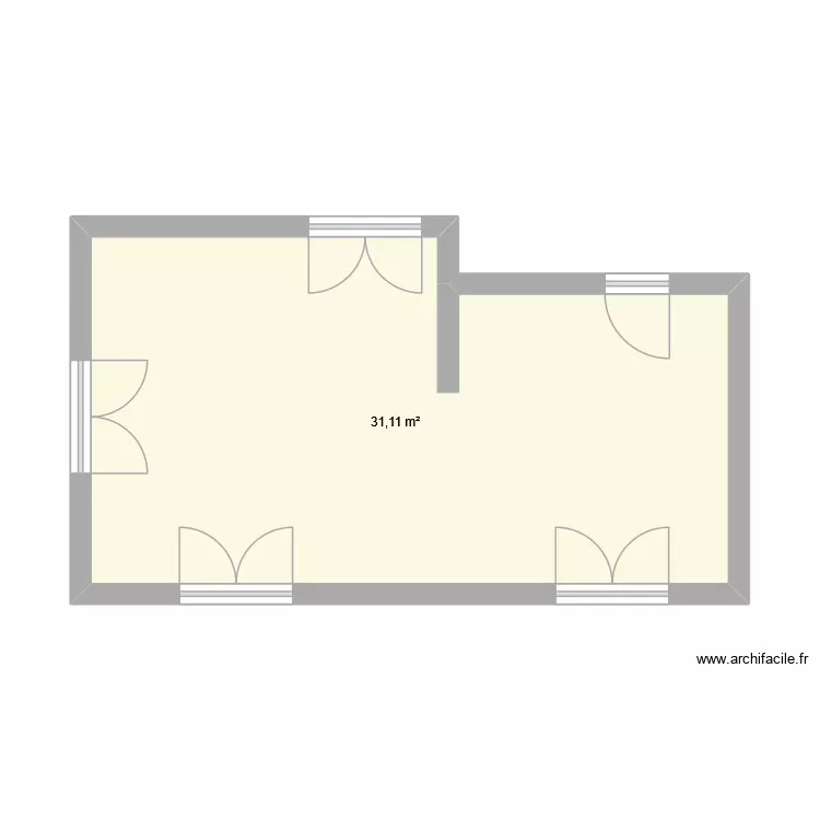 maison v2. Plan de 1  et 31 m²
