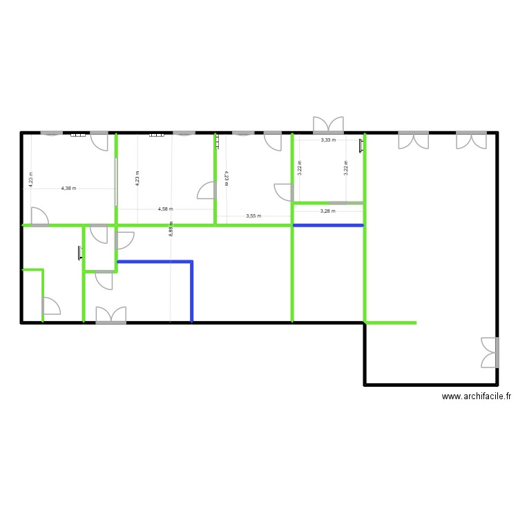 DAGRO ANGELIQUE. Plan de 12 pièces et 211 m2