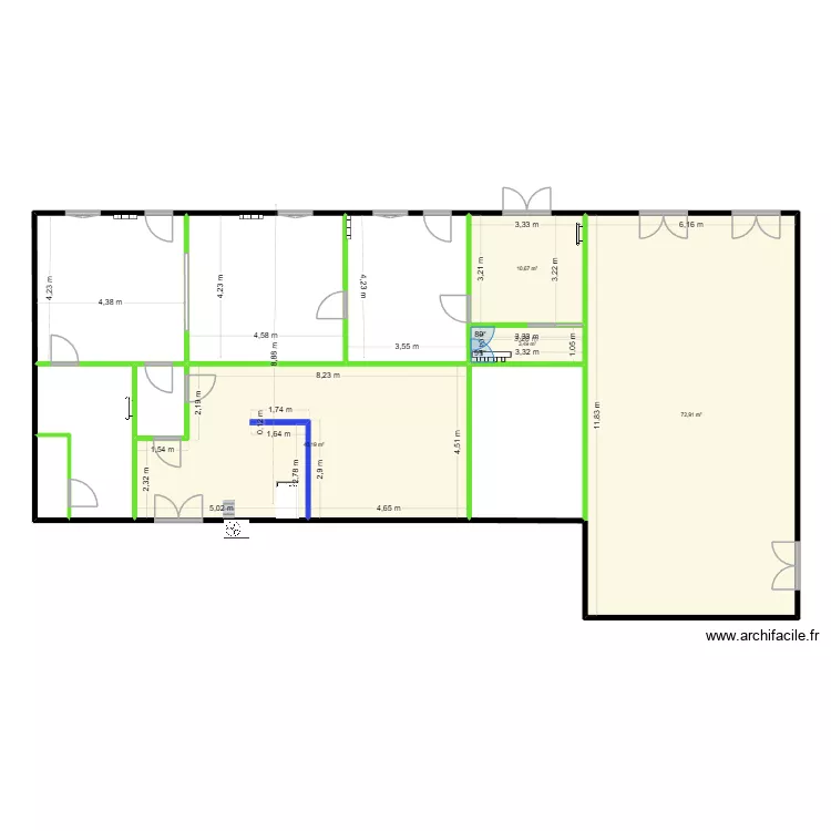 DAGRO ANGELIQUE. Plan de 11  et 212 m²