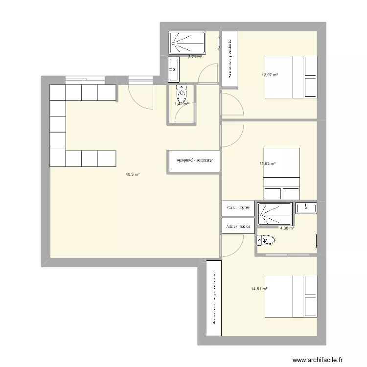 Cala Rossa - Type 2. Plan de 