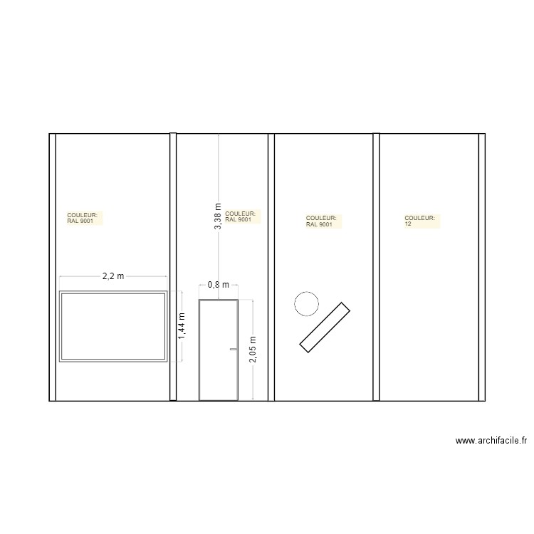 façade petit loft. Plan de 0 pièce et 0 m2