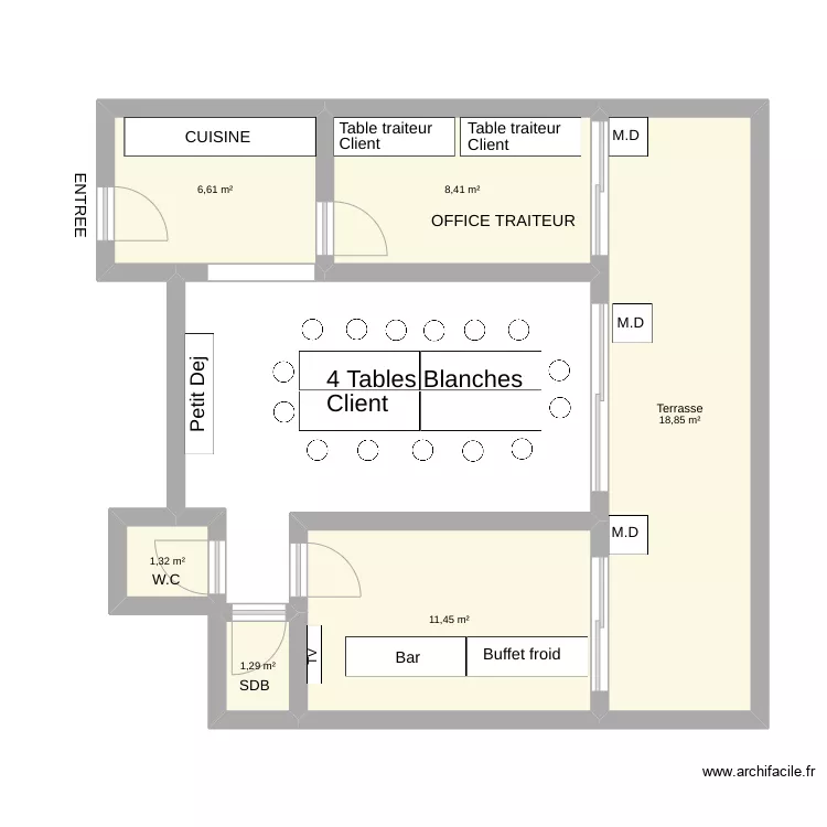 Albatros - 1er &Eacute;tage droite -15 Pax. Plan de 