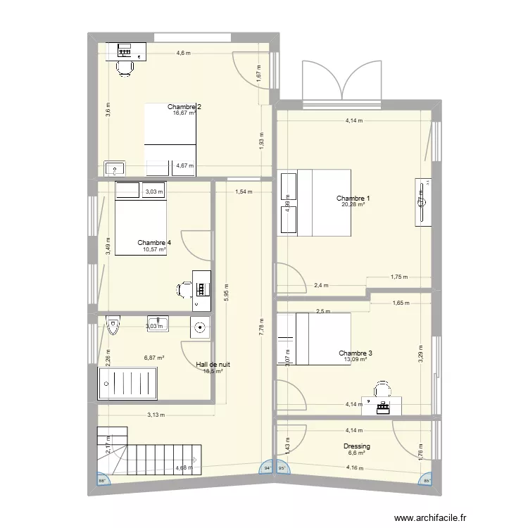 Tournai étage. Plan de 7 et 93 m² Tournai étage. Plan de 7 et 93 m²