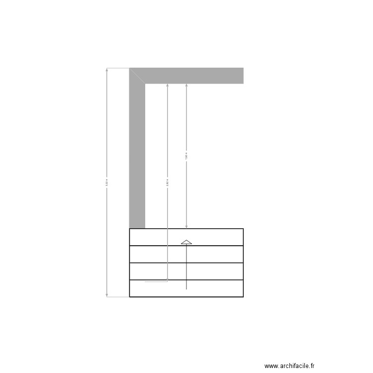esaclier terrasse. Plan de 0 pièce et 0 m2