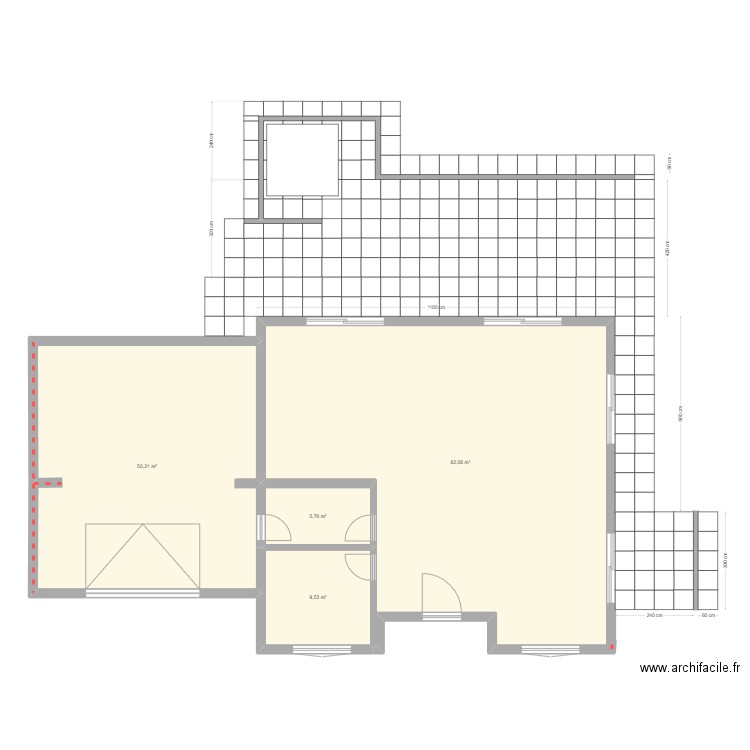 Terrasse Version8. Plan de 4 pièces et 148 m2