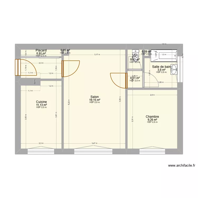 TavernyA. Plan de 9 Pièces et 46 m² TavernyA. Plan de 9 Pièces et 46 m²