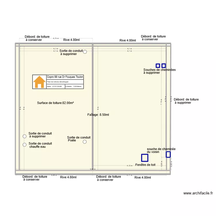 Plan Copropri&eacute;t&eacute; MAUVILLON. Plan de 12  et 82 m²