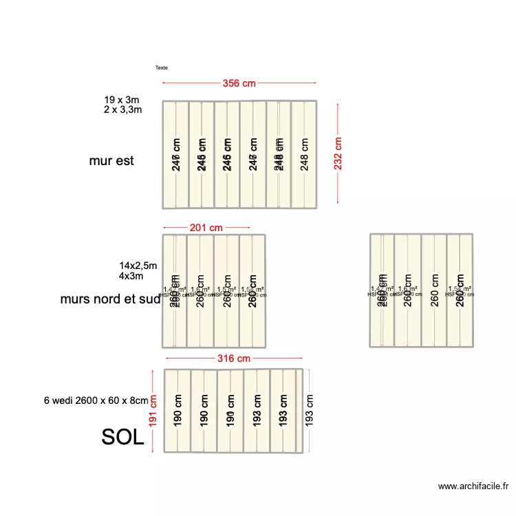 mur bois rdc. Plan de 