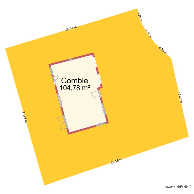 ArchiFacile PRO. Plan de 2 pièces et 210 m2