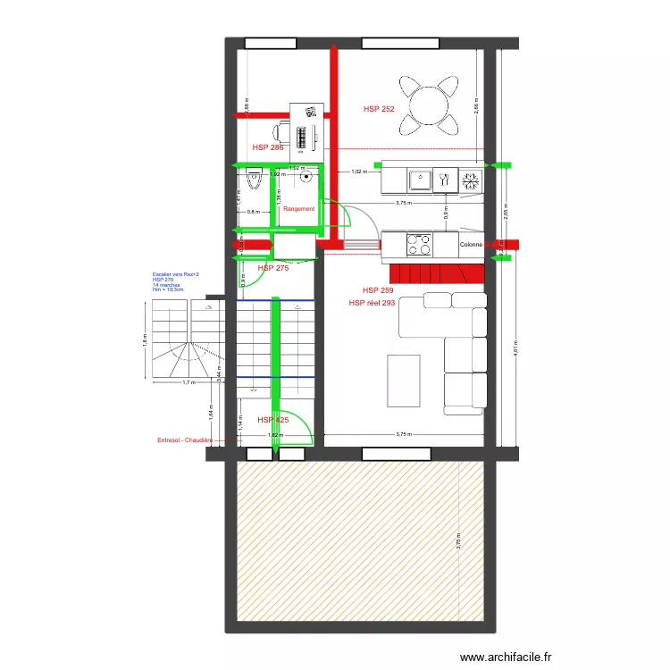 Mélèzes 82 Rez+2 Def sans ilot. Plan de Mélèzes 82 Rez+2 Def sans ilot. Plan de