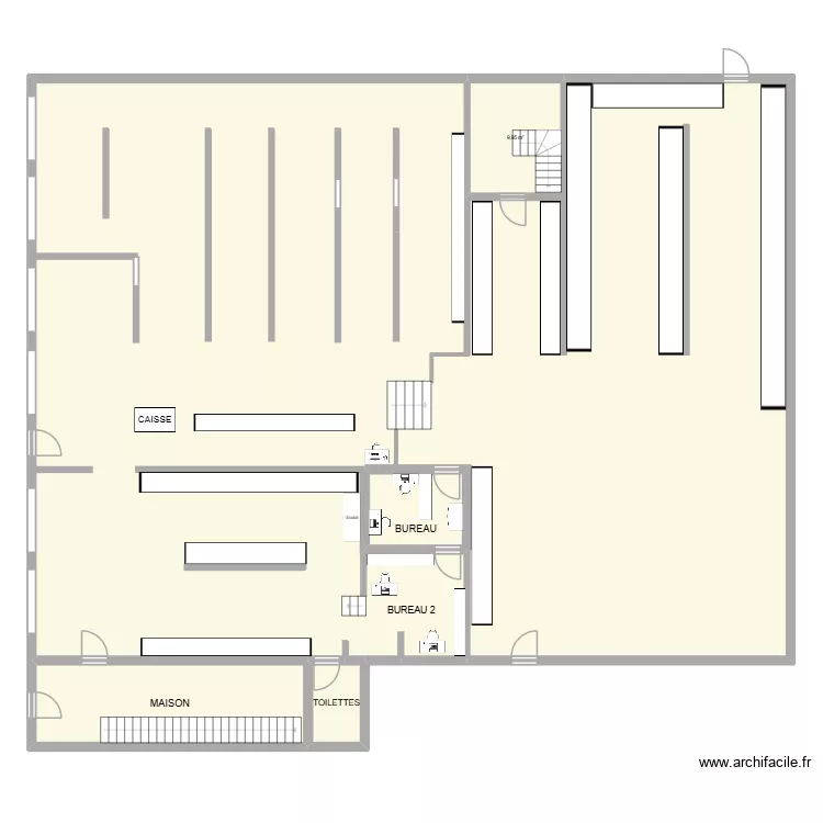 MAGASIN. Plan de 5  et 437 m²