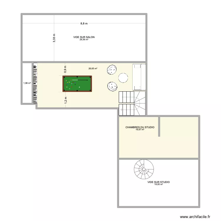 PLAN &Eacute;TAGE 29/03/26. Plan de 5  et 94 m²