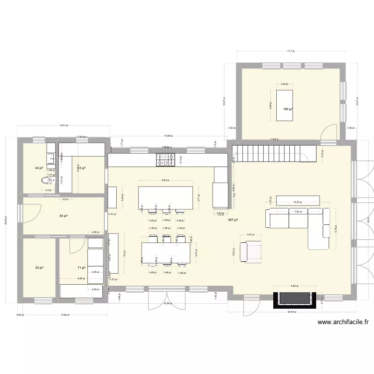 Chalet lac. Plan de 