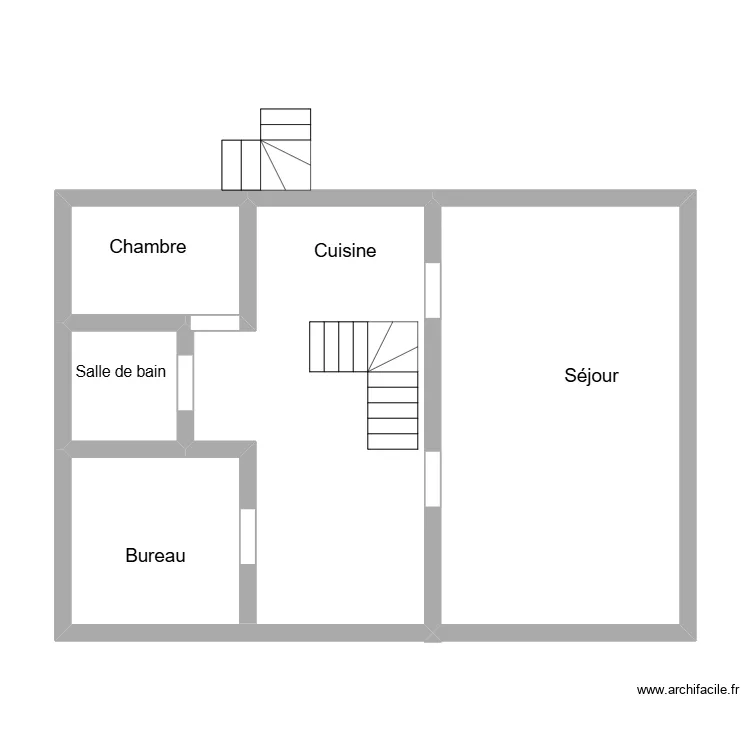 AARS. Plan de 4  et 61 m²