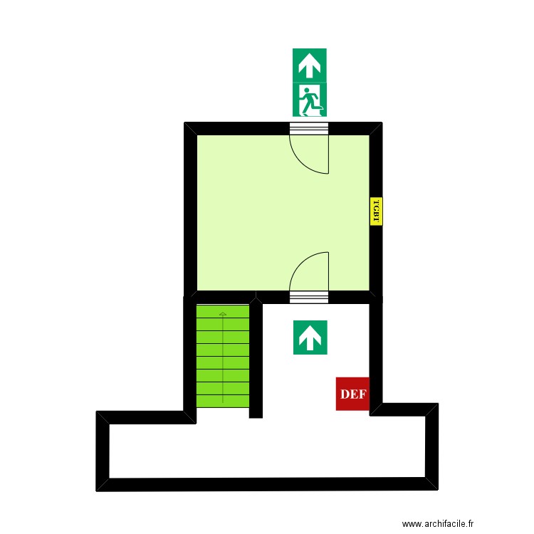 Le Jardin D. Plan de 1 pièce et 11 m2