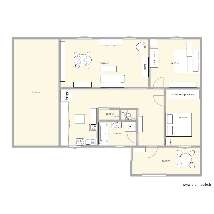 Buxy. Plan de 9 pièces et 122 m2