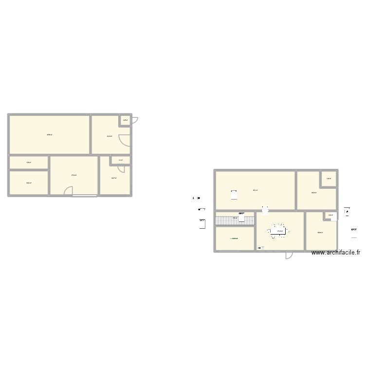 Espaces verts. Plan de 16 pièces et 264 m2