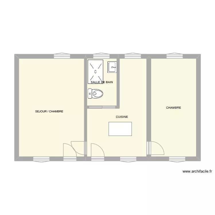M. Br. Plan de 4  et 60 m²