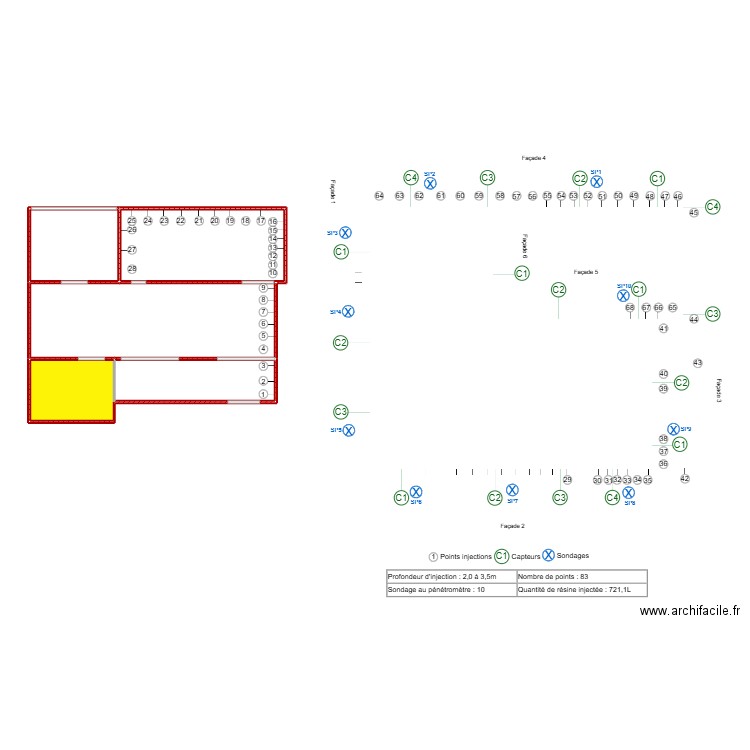 LEROY bis. Plan de 5 pièces et 58 m2