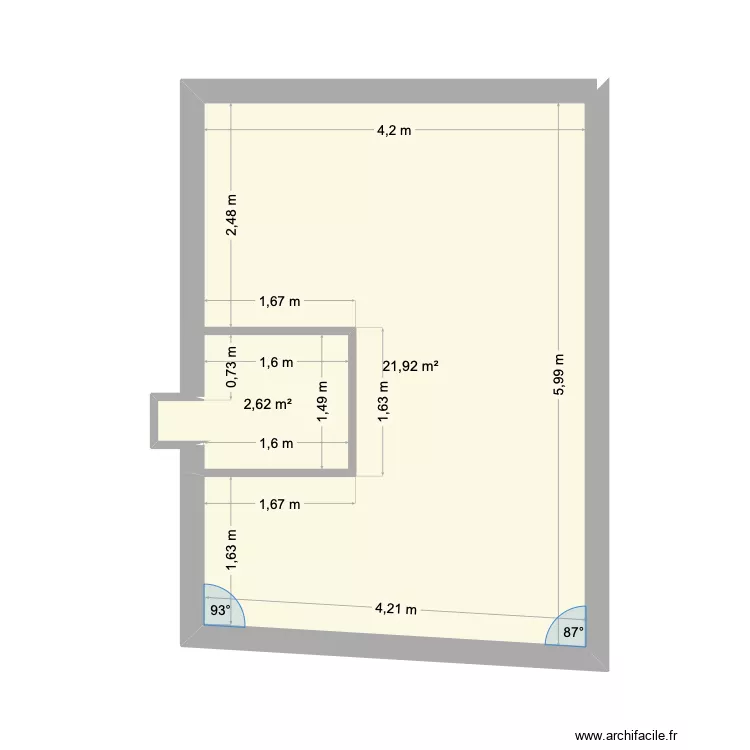 20 BOULEGON. Plan de 2  et 25 m²