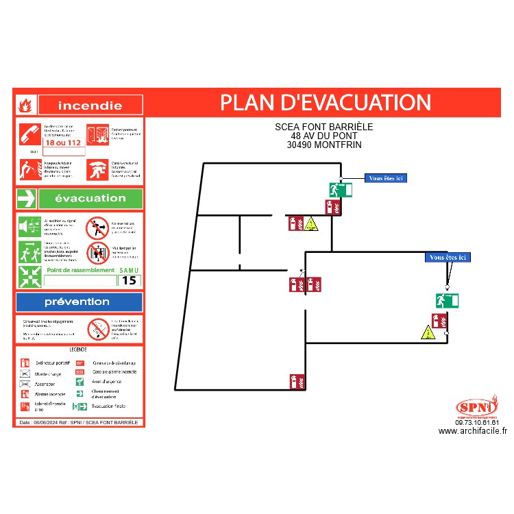 SCEA FONT BARRIÈLE EVAC. Plan de 0 pièce et 0 m2