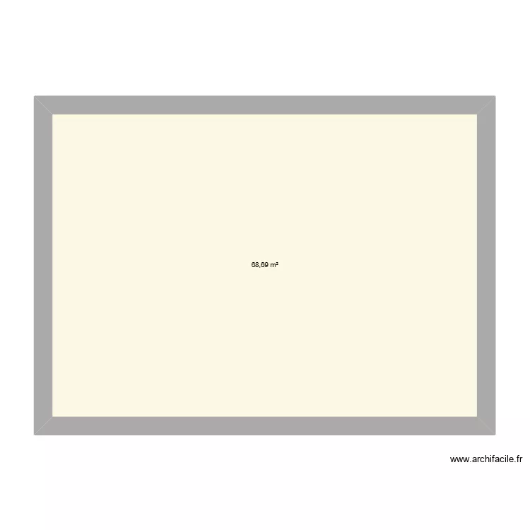 grange. Plan de 1  et 69 m²