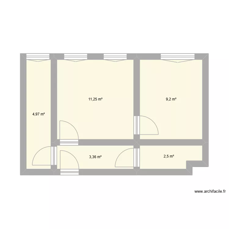 18 jonquoy. Plan de 5  et 31 m²