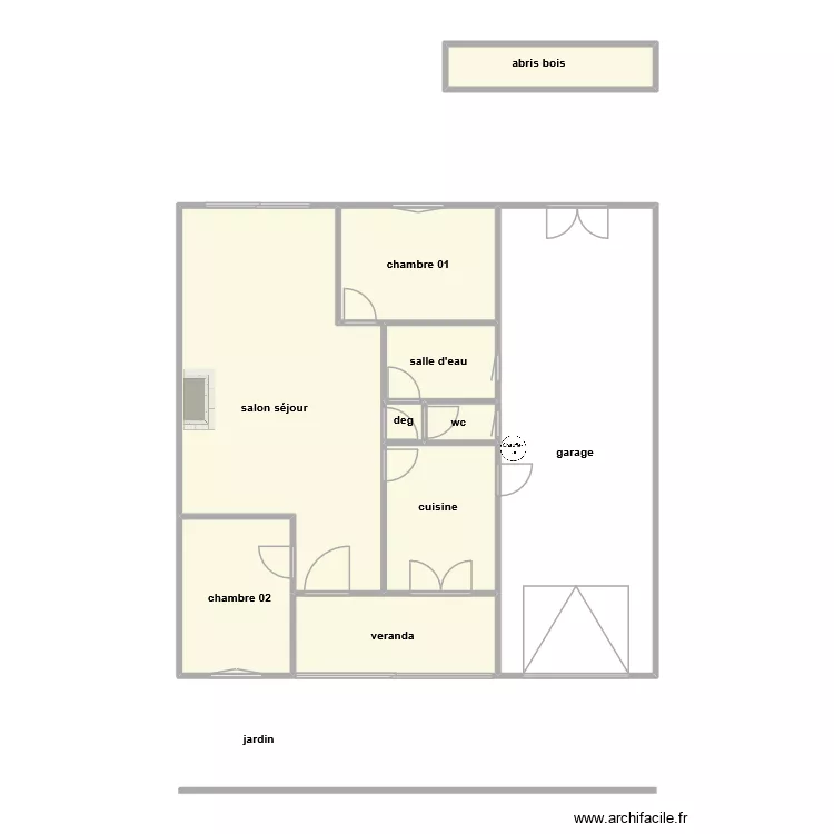 bany am. Plan de 10  et 115 m²